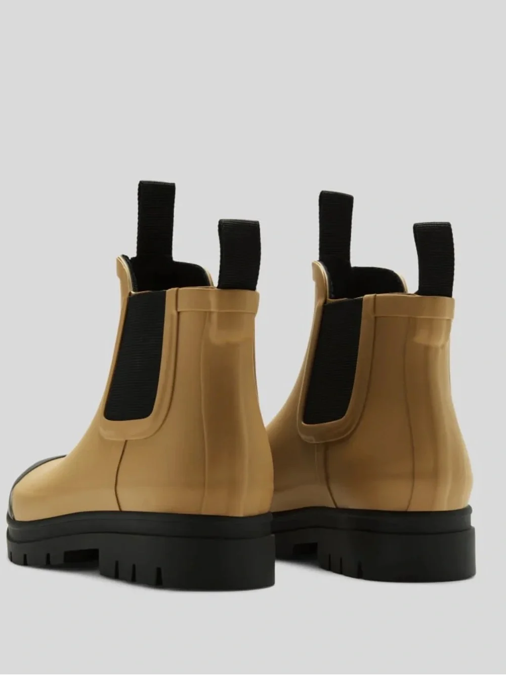 Everlane Golden Oak Tan Chelsea Rain Boots Lug Sole Waterproof Size 10 NWOB - Picture 3 of 8